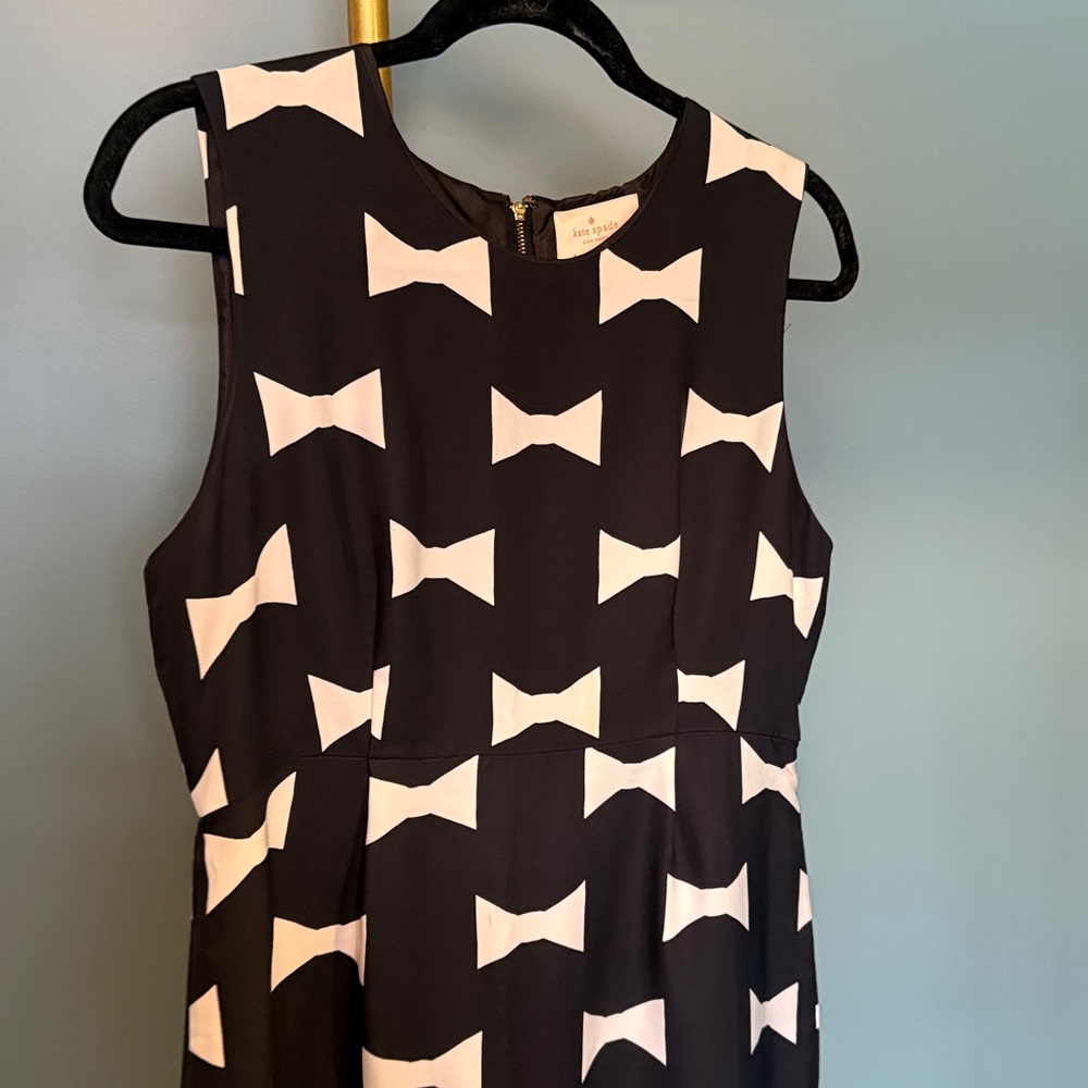 Kate Spade Black and White Bow Mini Dress